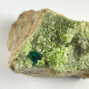 Dioptase on Mottramite from Tsumeb