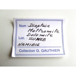 Dioptase sur Mottramite