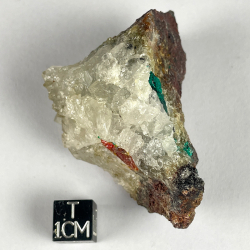 Wulfenite and Dioptase, From Reneville, Republic of Congo