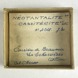 Néotantalite et Cassitérite, Carrière de Beauvoir, France